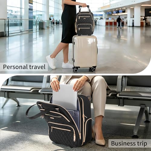 Underseat Carry On Luggage with Wheels, Black, 17" - color: Black