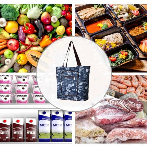 Reusable Shopping Bags Foldable Washable Waterproof Large Grocery Bags Heavy Duty Sturdy Daily Bags - color: Color 2