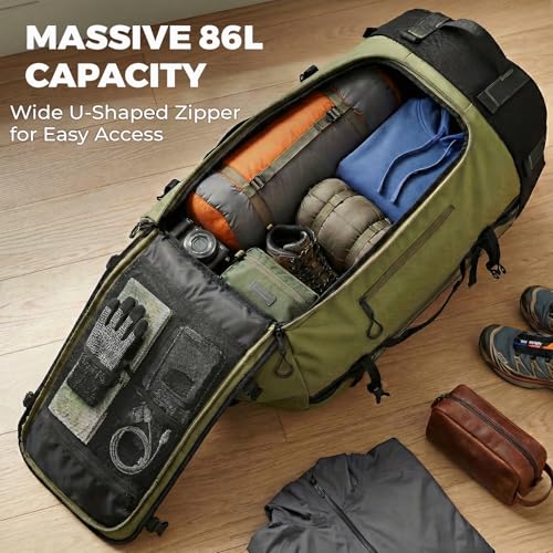바퀴가 달린 접이식 롤링 더플 백 - 76.2cm(30인치) 엑스트라 라지 방수 여행용 백팩, 신발 수납 공간, 남성용 캠핑, 스포츠 및 비행기 여행을 위한 튼튼한 TSA 승인 수하물, 초록색., 롤링 - color: 초록색.