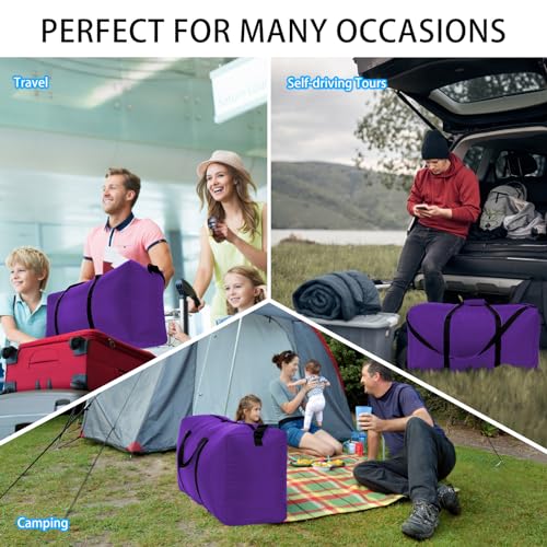 iFARADAY 105L Extra Large Duffel Bag lightweight, 32.5 inch, Purple - color: Purple
