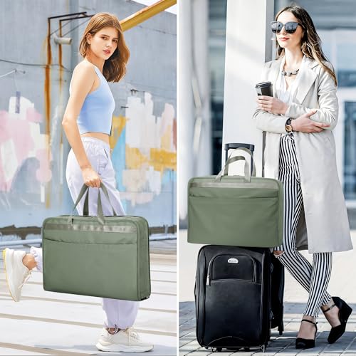 SUNUP Hanging Suitcase Organizer for Travel, 5 in 1 Packing Cube, Green - color: Green