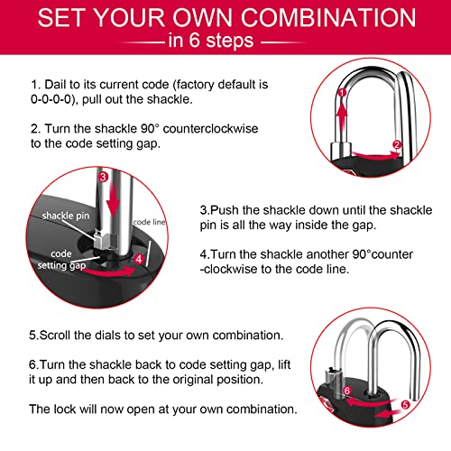 ZHEGE Luggage Locks TSA Approved, Zipper Locks for Suitcase (Black, 2 Pack) - color: Black, 2P