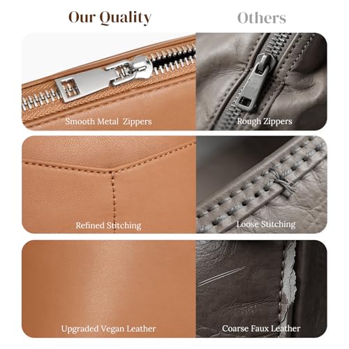 S-ZONE Small Crossbody Bags for Women Shoulder Purses Travel Everyday - color: Light Brown