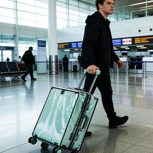 Clear Luggage Covers For Suitcase TSA Approved,No‑Disassembly(Clear, 30) - color: Clear, size: 30