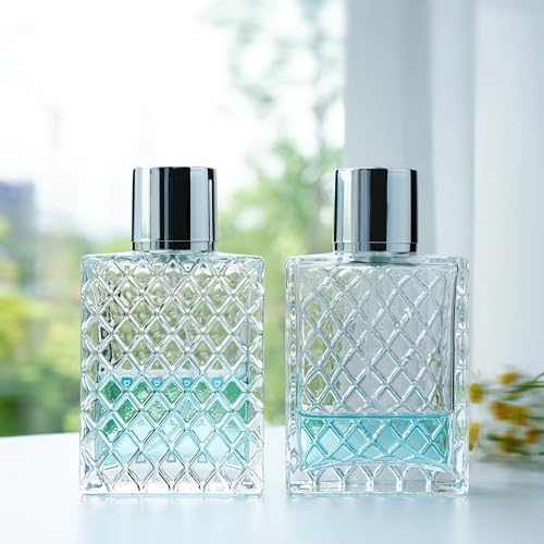 YU FENG 2 Pack Perfume Spray Bottles, 100ml/3.4oz Refillable Glass Atomizer - color: Style 1