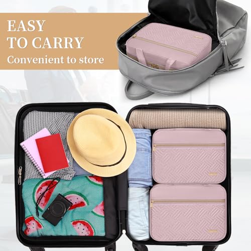 Hanging Travel Toiletry Bag Women & Men Water Resistant Makeup Bag - color: Pink, size: Large
