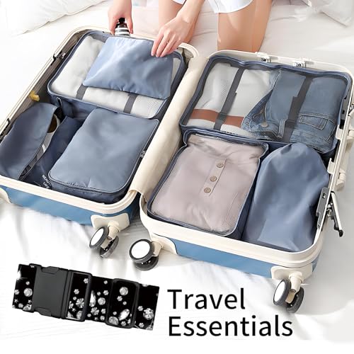 Luggage Straps for Suitcases, Heavy Duty Travel Belt with Quick-Release Buckle, Adjustable Suitcase Strap, Cute Luggage Accessories for Travel Sparkling Diamond - color: Sparkling Diamond