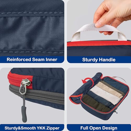 Cipway Compression Packing Cubes for Travel (3 Piece,Blue) - color: Blue, size: 3PCS