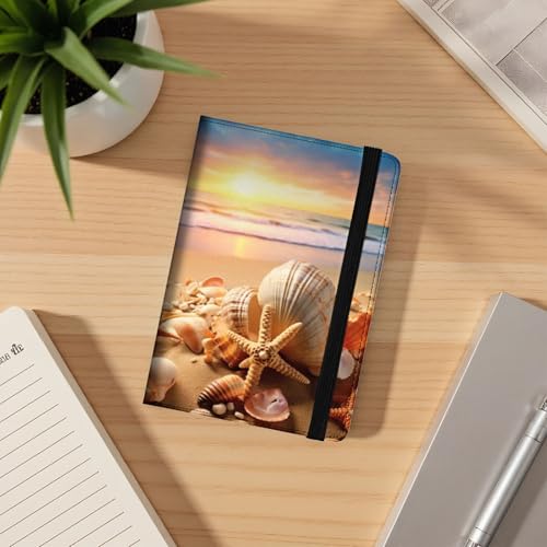Passport Cover,Multi-Functional Travel Wallet,Stylish & Durable RFID Blocking Passport Holder, Travel Essentials for Men and Women,Beach Starfish Shell Sky - color: Beach Starfish Shell Sky
