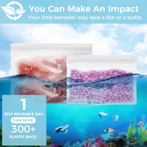SPLF 4 Pack Leakproof Clear Toiletry bags, TSA Approved Quart Zipper Bags - size: 2 Large 2 Medium