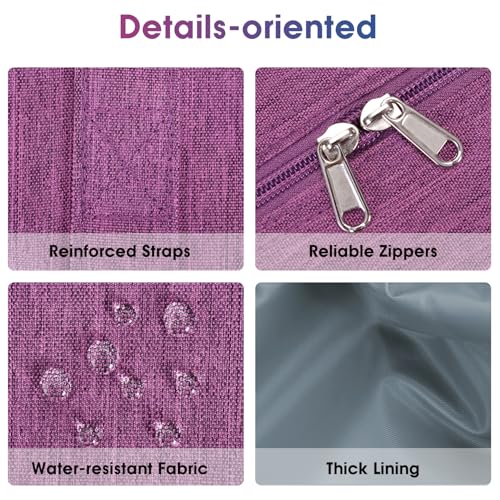 Narwey Carry on Duffle Bag Underseat for Airplane, Personal Item Travel Bag - color: Dark Purple, size: Small without laptop compartment