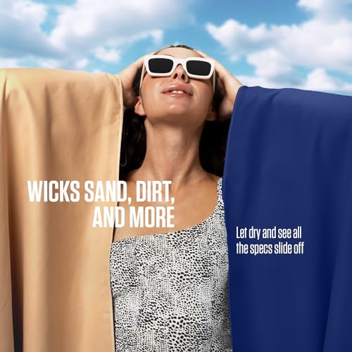 VENTURE 4TH Hidden Neck Pouch for Travel & Quick Dry Towel Set - Ideal Travel Bundle for Vacations, Backpacking and Business Trips - Travel Towel Size XL