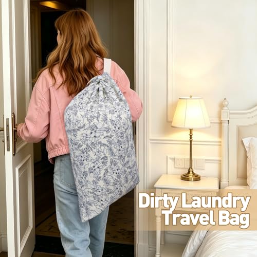 Laundry Bag Backpack for Dorm & Travel, 29 x 18" Large Dirty Bag - color: Vegetable Print