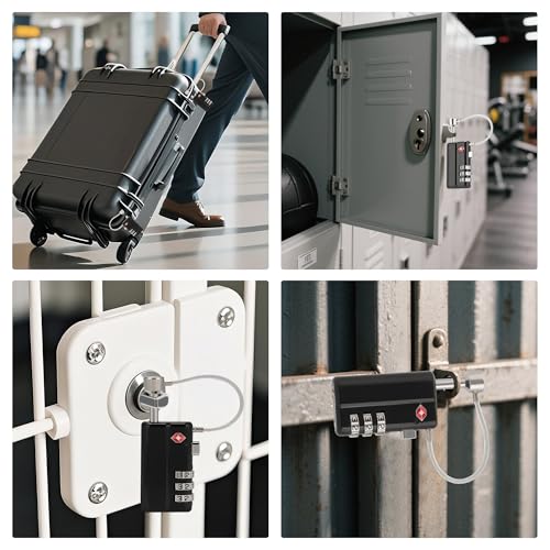 Professional Gun Case Lock TSA Approved – Heavy-Duty - color: Black