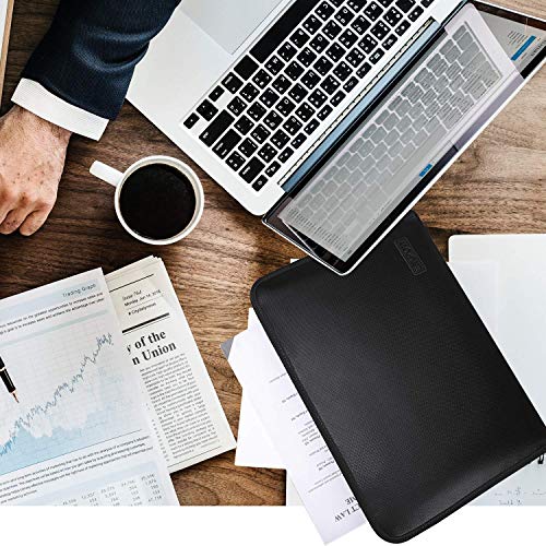 ENGPOW Expanding File Folder,Fireproof 13 Pockets Document Organizer Bag - color: Black, size: 13 Standard Pockets