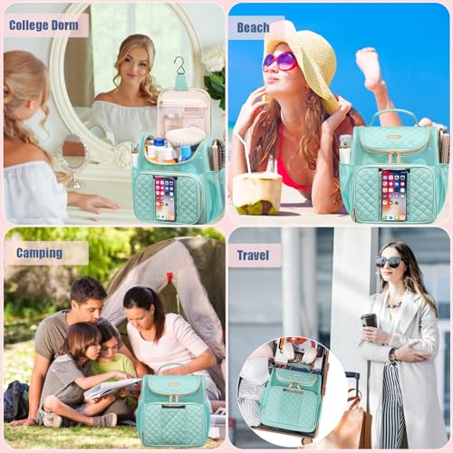 Otevan Large Toiletry Bag for Women Men,Quick Dry Hanging Toiletry Bag - color: Green