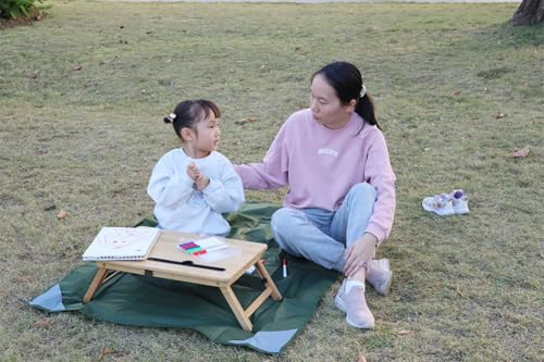 Pocket Picnic Blanket, Compact Lightweight Tarp for Camping - color: Army Green/Grey, size: 55"x39"