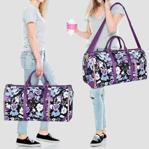 Carry On Garment Bag for Women, Convertible Garment Bag for Travel - color: Floral, style: Tote