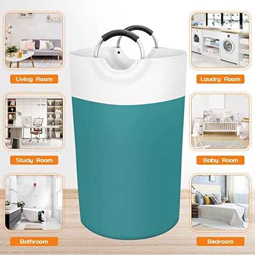 BlissTotes 90L Laundry Basket, Freestanding Collapsible Hamper, Green - color: Green, size: 90L