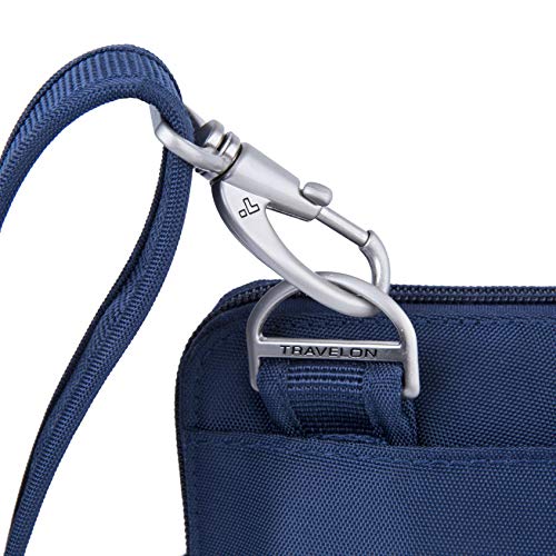 Travelon Anti-theft Classic Slim Double Zip Crossbody - color: Midnight
