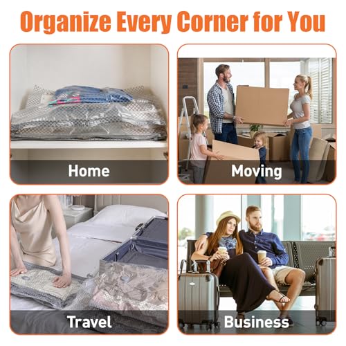 Vacuum Storage Bags for Travel with Cordless Electric Pump, 15 Pack - size: 15 Combo Travel Size