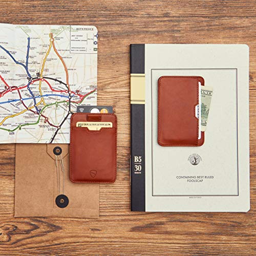 Vaultskin CHELSEA Slim Leather Card Wallet for Men, RFID (Matt Green) - color: Matt Green