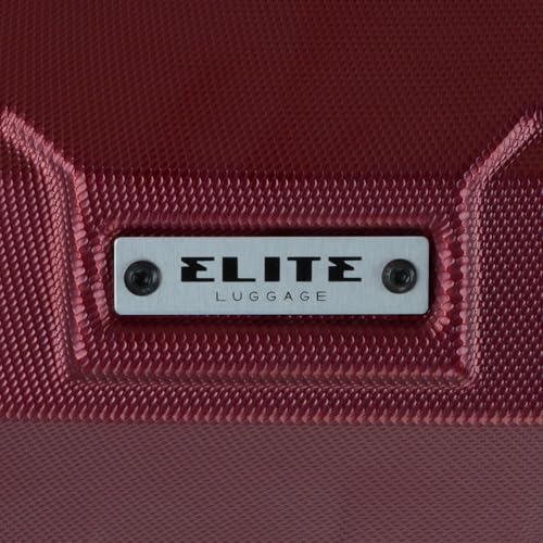 Elite Luggage Expandable Hardside Spinner Luggage, Burgundy, 21" Carry-on - color: Burgundy, size: 1 Piece