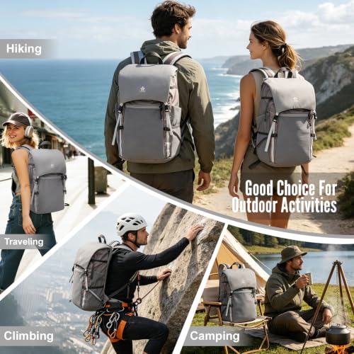 20L Hiking Backpack, Small Lightweight Daypack for Men Women,Grey - color: Grey