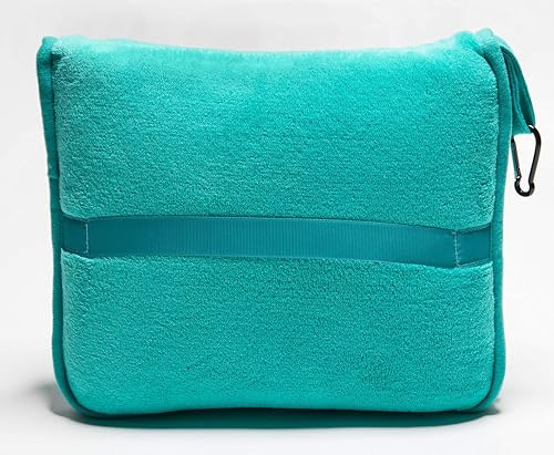 BlueHills Premium Soft Travel Blanket Pillow Warm Comfort Throw, Teal Green - color: Teal-1pk-t006