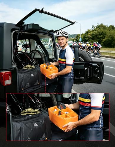 KEMIMOTO 60L Bike Gear Duffel Bag with Helmet Storage, Convertible Backpack