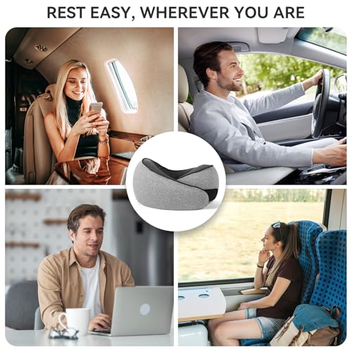 SZXYX Travel Pillows - 100% Pure Memory Foam Neck Pillow for Airplanes