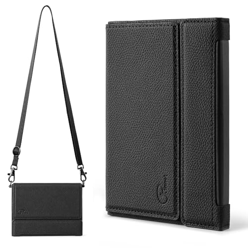 RFID Passport Card Wallet, Slim PU Leather Holder with Strap & 2 SIM Slots - color: black pro