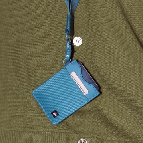 Thread Wallets Ultra Slim Minimalist Leather Card Holder Wallet (Surf Blue) - color: Surf Blue