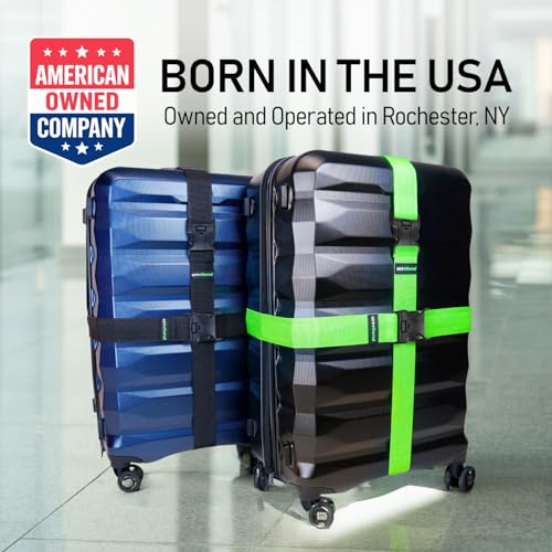 Untethered Luggage Straps for Suitcases, TSA Approved, 4-Pack, Green - style: Green Straps