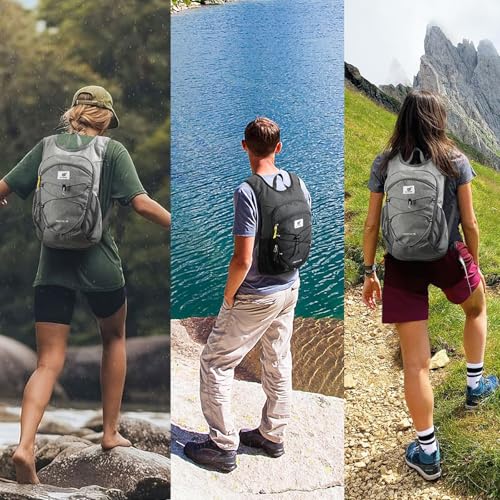 SKYSPER 15L/20L Foldable Hiking Backpack Lightweight Packable Travel Daypack with Chest Strap Small Folding Pack for Walking - color: Purple, size: 15l