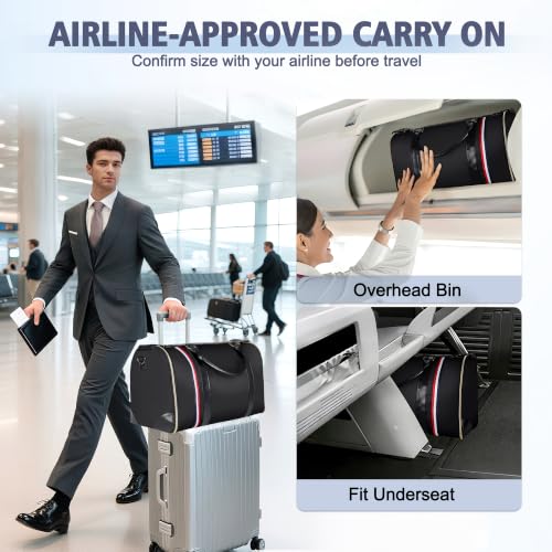 Geestock 2-in-1 Convertible Garment Bags for Travel with Shoe Pouch, Black - color: Black