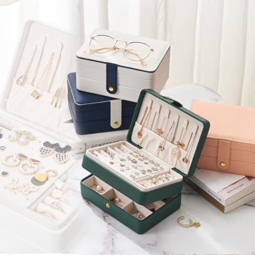 KOOAAICCHI Small Travel Jewelry Organizer Portable Jewelry Holder-White - color: JS-White