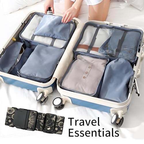 Luggage Straps for Suitcases, Heavy Duty Travel Belt with Quick-Release Buckle, Adjustable Suitcase Strap, Cute Luggage Accessories for Travel Vast Galaxy - color: Vast Galaxy