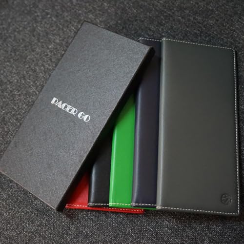 RFID Blocking Genuine Plain Leather Long Slim Passport Holder with Boarding Pass, Card, Cash Slots (Red) - color: Red