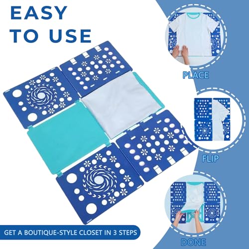 3Pack Foldable Laundry Board | Portable Shirt & Clothes Folder Organizer | Quick Folding Tool for Home & Travel( Black Red, Cyan Blue and Pink Purple ) - color: 1 Pink Purple 1 Black Red 1 Blue