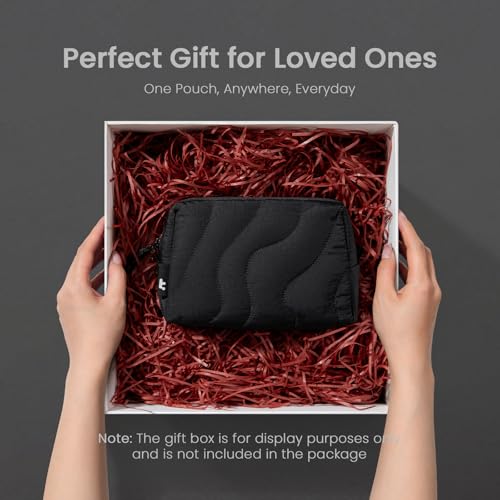 tomtoc Electronics Organizer Travel Case, Soft Puffy Accessory Tech Case - color: Lavascape
