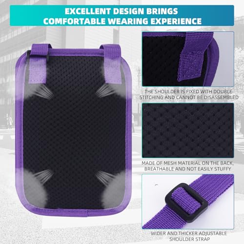 RFID Neck Wallet for Travel, Passport Holder, Money Pouch - color: Purple