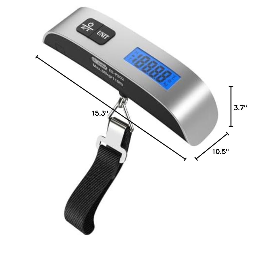 Luggage Scale Dr.meter Travel Essentials Luggage Weight Scale Backlight LCD - color: 1 * Silver