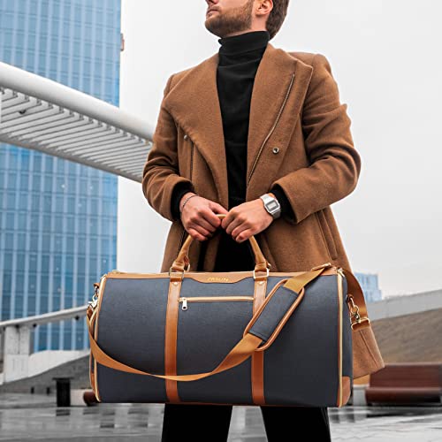 ZRSUN Garment Bags,Garment Duffel Bag with Shoe Compartment for Travel - color: Brown
