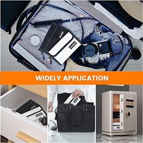 Fireproof Wallet, 5 x 8 inches, Waterproof Cash Bag with Zipper, Small Fireproof Cash Bag for Valuables - color: Silver, size: 4 Pack