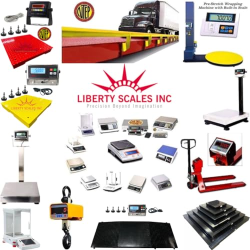 Liberty LS-924 Medium General Purpose Crane Scale with LED Display – 2000 lb x 0.5 lb Capacity Remote Control Hanging Scale for Warehouse Industrial Use – High Precision Hook Scales