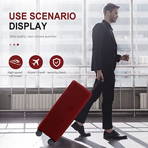 Travel Luggage Cover - Scratch-Resistant Fit 19-31 Inch, Claret (S(19-21 inch)) - color: Claret, size: 19-21 inch