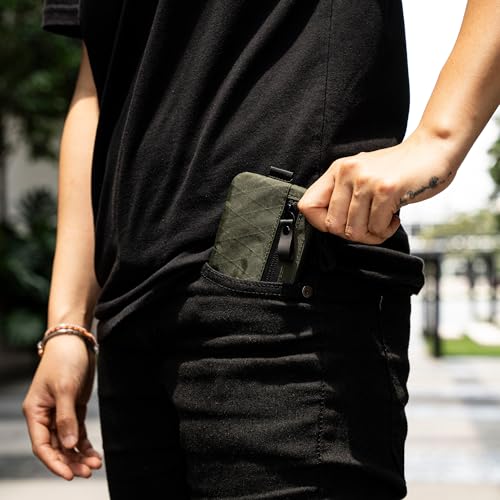 ALPAKA Zip Pouch RFID-Blocking Mens Wallet Dark Green - color: Dark Green