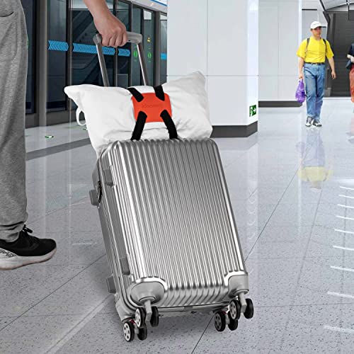 Luggage Straps , Luggage add a Bag Strap,Travel Must Haves High Elastic Suitcase Adjustable Belt Bag Bungees with Buckles (Orange) - color: Orange