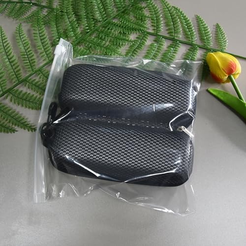 Unisex Semi-Hard Shell Eyeglasses Cases(3 Pack), Protective Case For Glasses - color: Grid Black